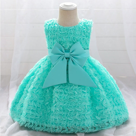 Detalles de Vestido de Fiesta Infantil y Lazo