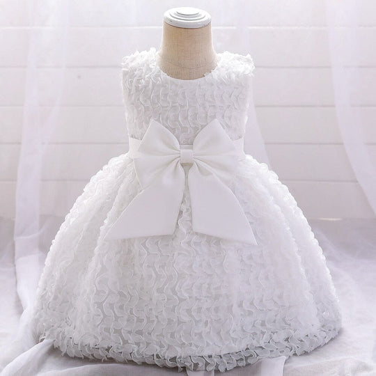 Detalles de Vestido de Fiesta Infantil y Lazo
