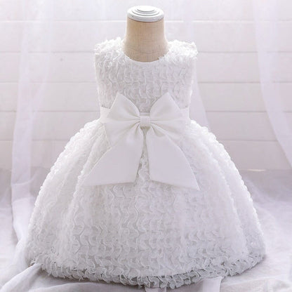 Detalles de Vestido de Fiesta Infantil y Lazo