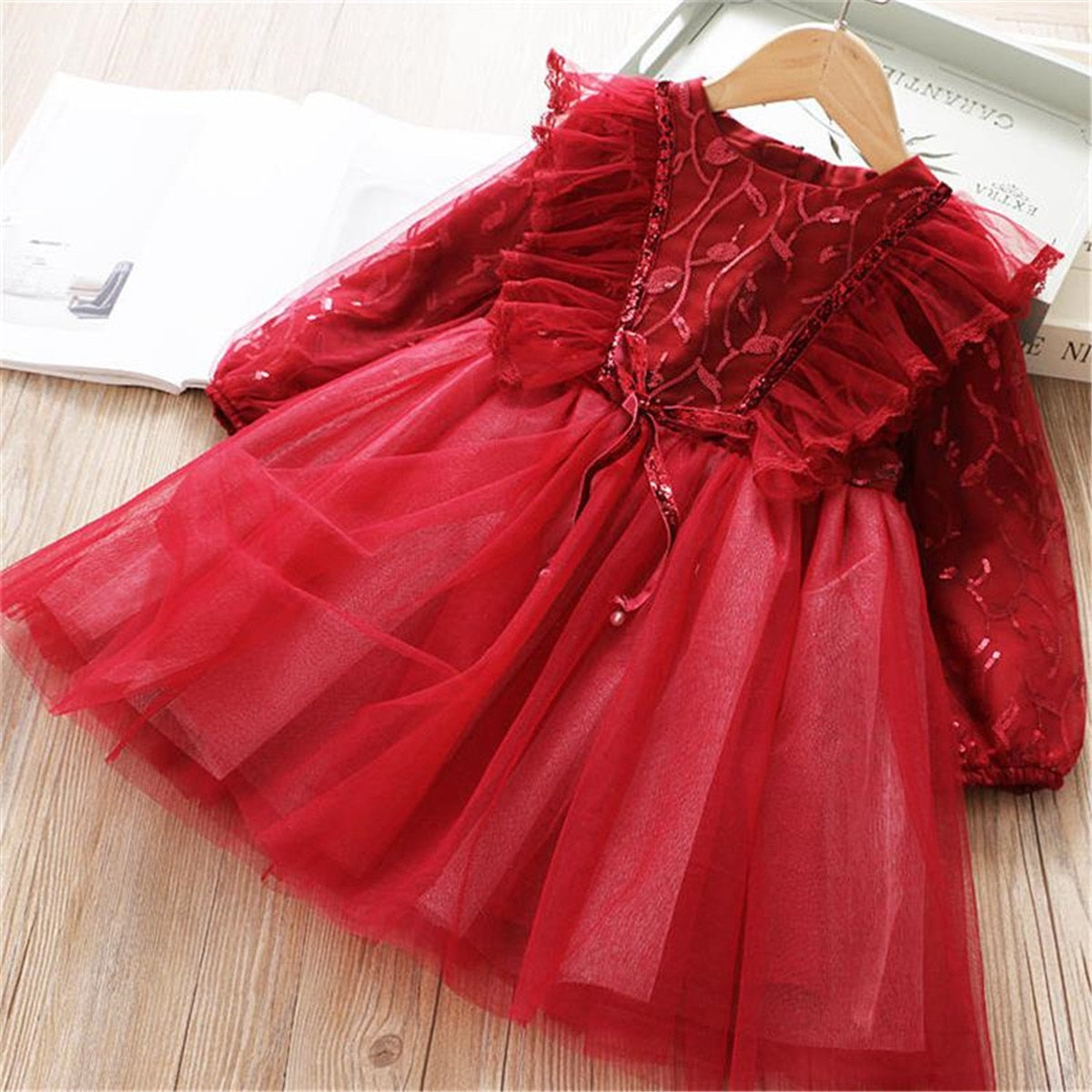 Vestido Fiesta Infantil Manga Larga