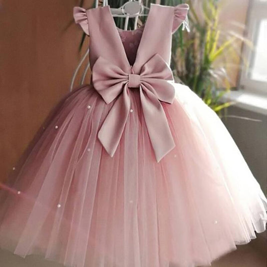 Vestido de Fiesta Infantil Tul y Perlas