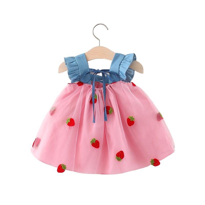 Vestido Infantil Frutos y Tul