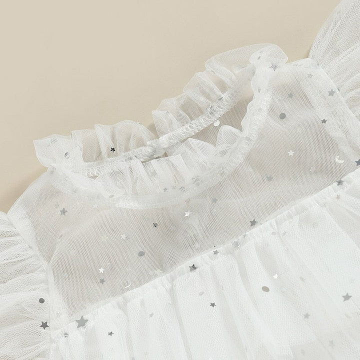 Vestido Infantil Estrellas Blancas