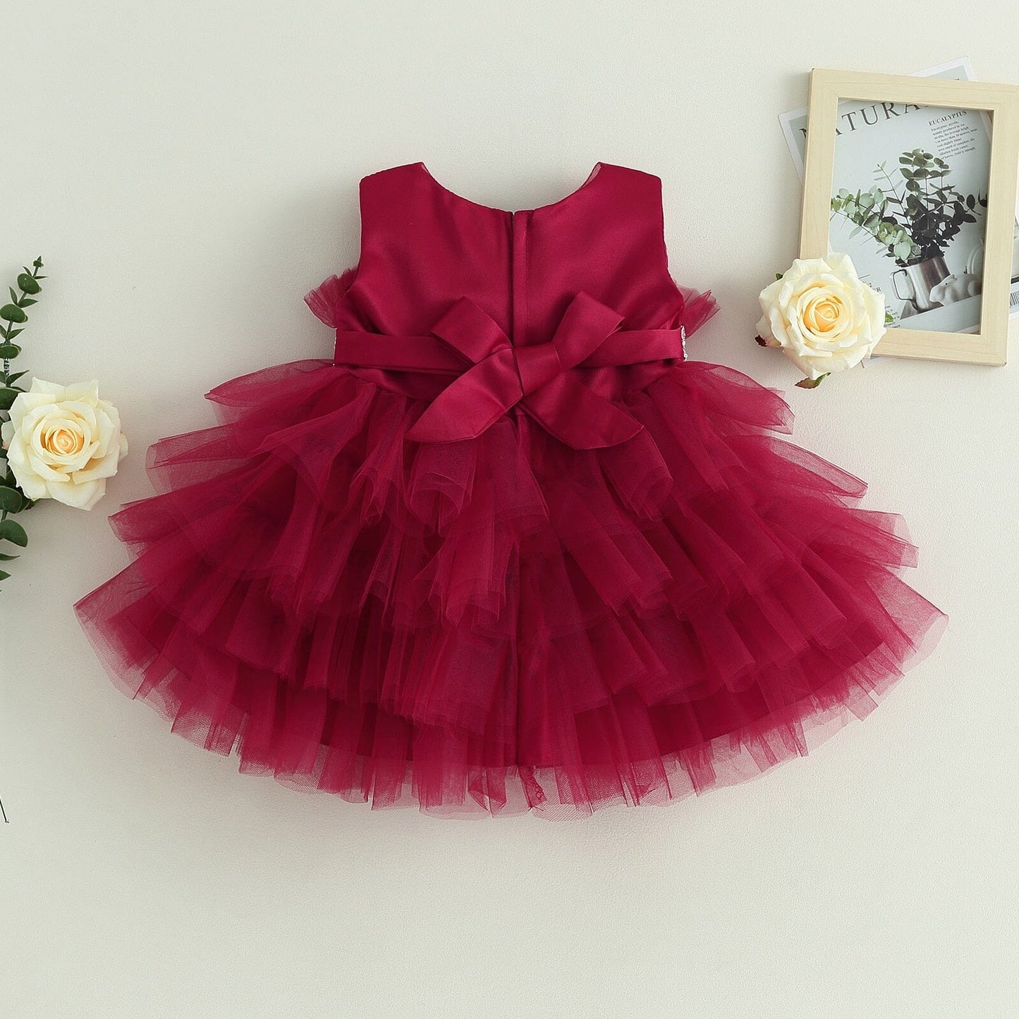 Vestido de Fiesta Infantil Lazo y Tul