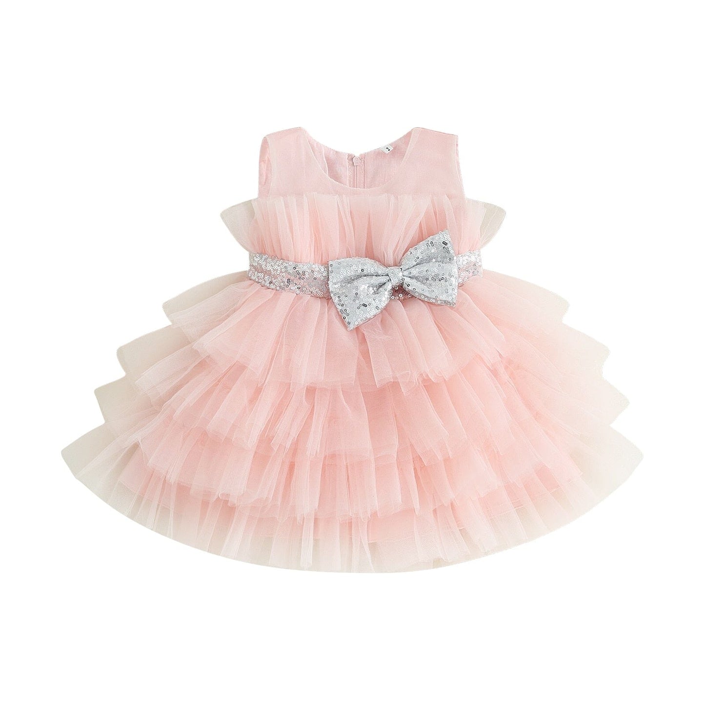 Vestido de Fiesta Infantil Lazo y Tul