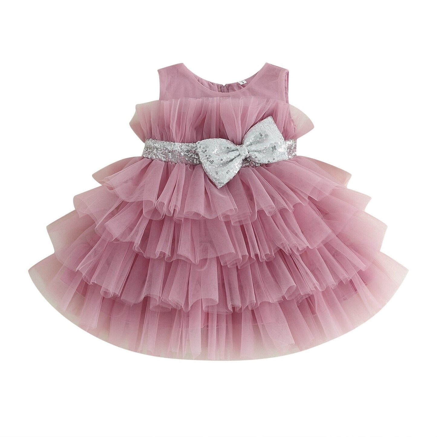 Vestido de Fiesta Infantil Lazo y Tul