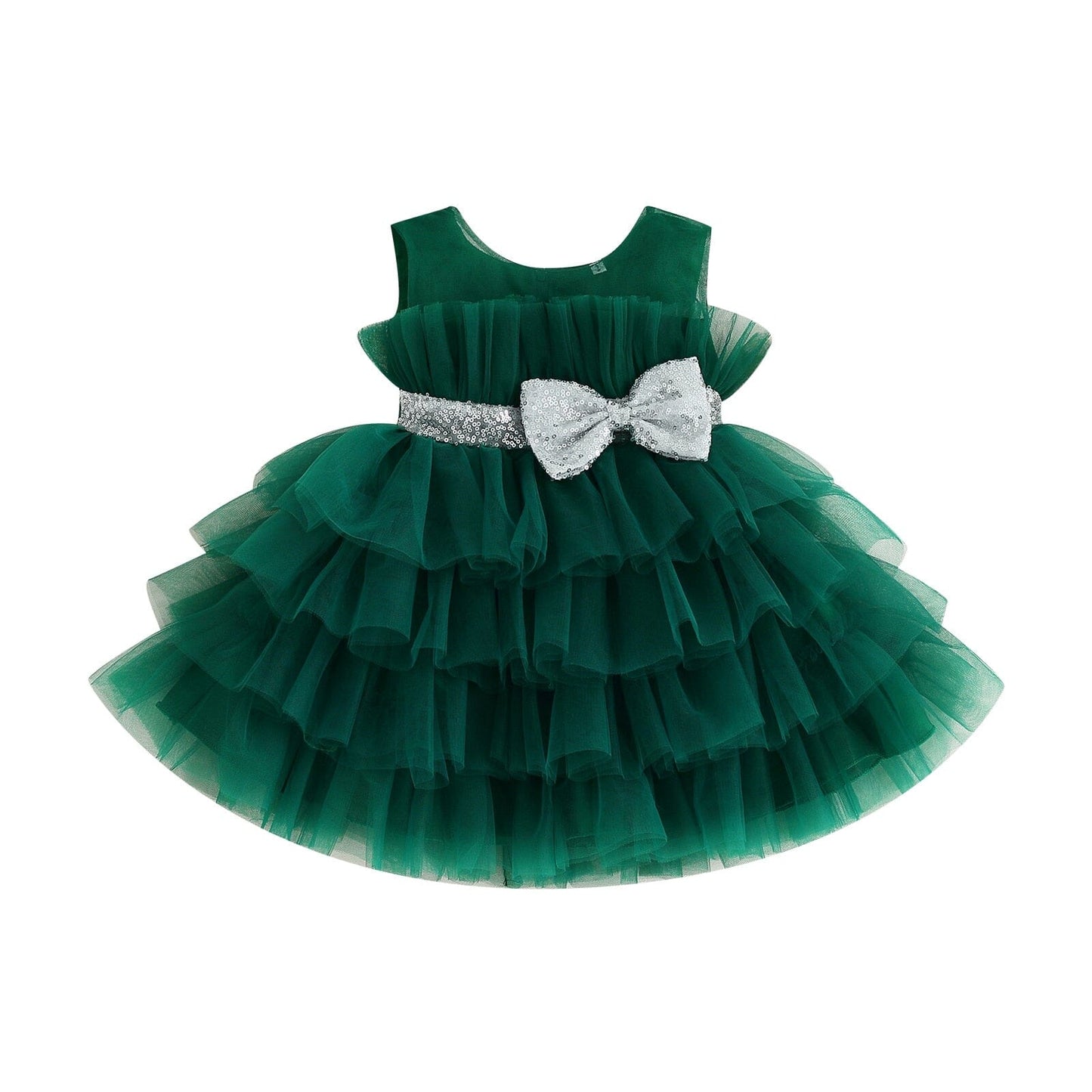 Vestido de Fiesta Infantil Lazo y Tul