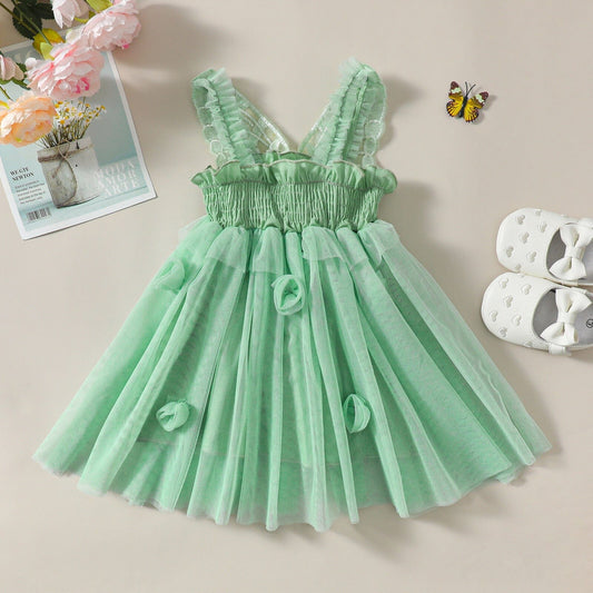 Vestido Fiesta Infantil Tul Ala Mariposa