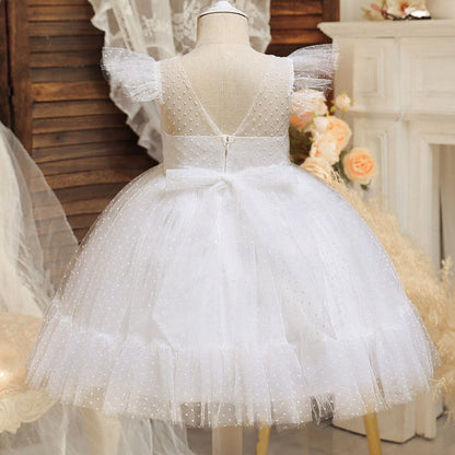 Vestido Infantil Femenino Tul Manguinha