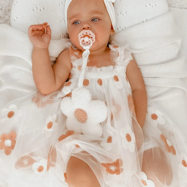Vestido Infantil Flores y Tul