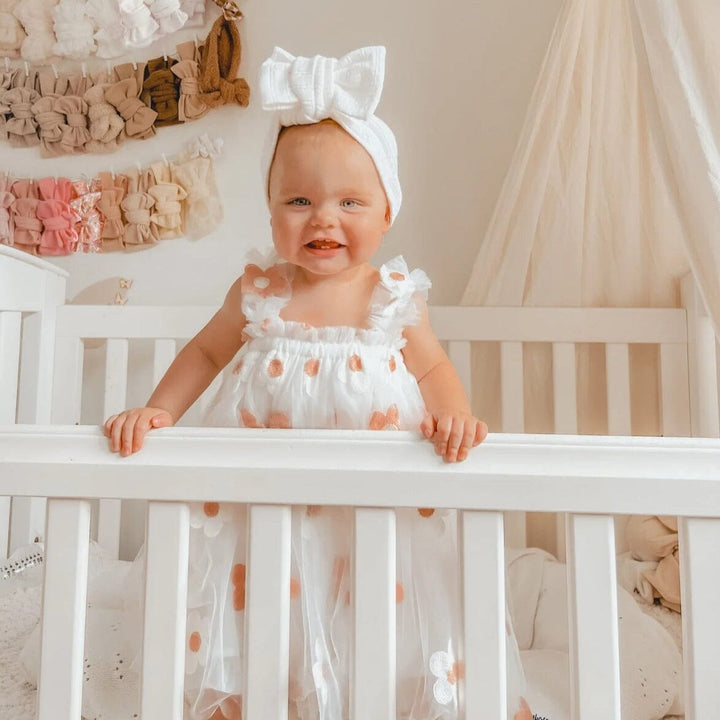 Vestido Infantil Flores y Tul