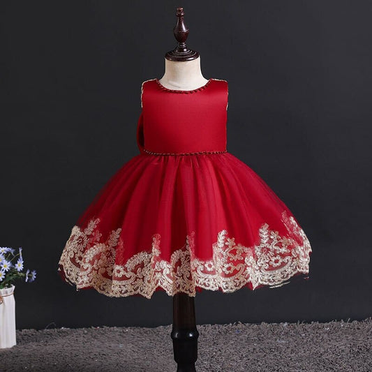 Vestido Infantil de Encaje Princesa Encaje
