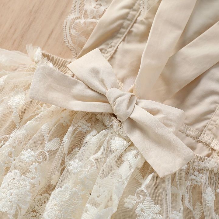 Vestido Infantil de Encaje y Tul