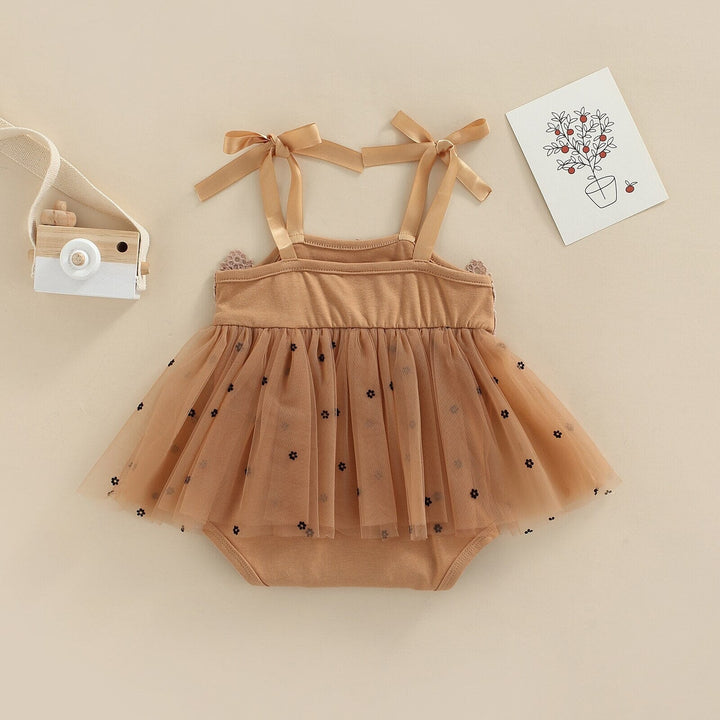 Vestido Infantil Encaje y Flores