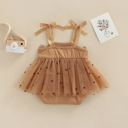 Vestido Infantil Encaje y Flores