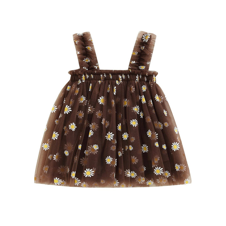 Vestido Infantil Tul Margaritas