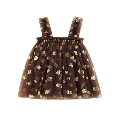 Vestido Infantil Tul Margaritas