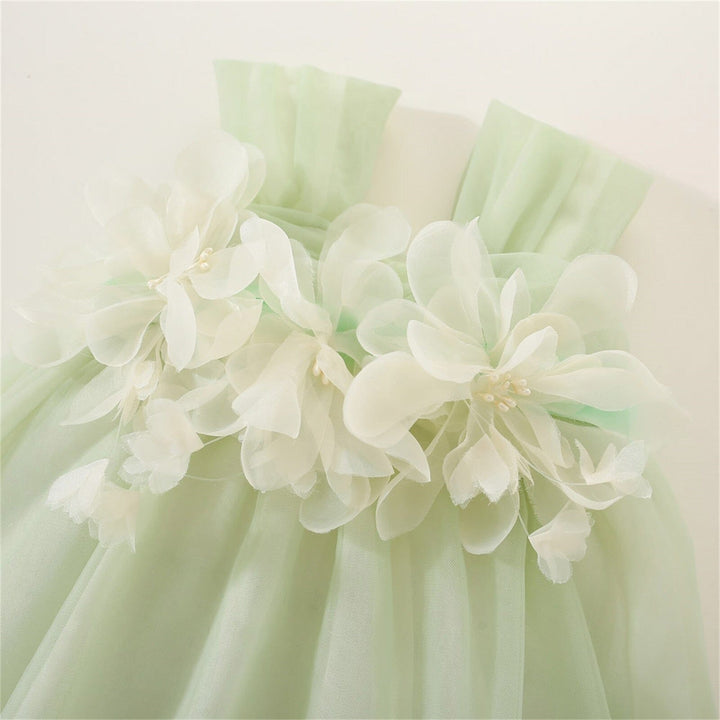 Vestido Infantil Flores y Tul
